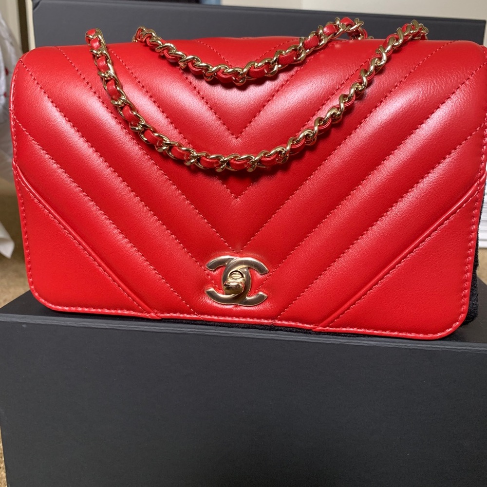 NWT Chanel Chevron Mini Flap Bag